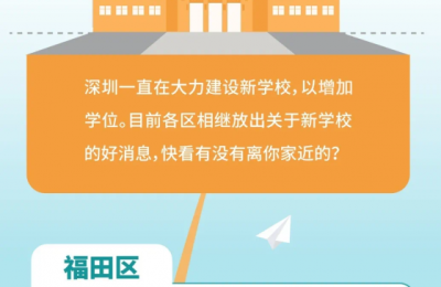 一大波公办学位正在赶来!深圳10+1区新改扩建学校一览!